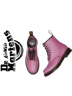 NWT 1460 8 EYE DR. MARTENS MUTED PURPLE SMOOTH LEATHER BOOTS 10